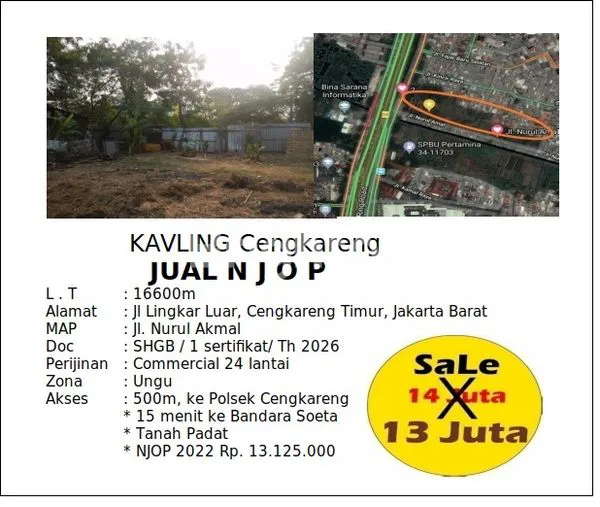 image KAVLING TANAH 16600M DI CENGKARENG JAKARTA BARAT (1)