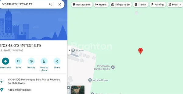 image DIJUAL TANAH DI BAWAH HARGA PASAR & NJOP (BU) (STRATEGIS & MURAH!) DEKAT PERUMAHAN SUMBER REJEKI & ALYSHA HOUSE, MONCONGLOE BULU MAROS, MAKASAR  SULAWESI SELATAN, (2)