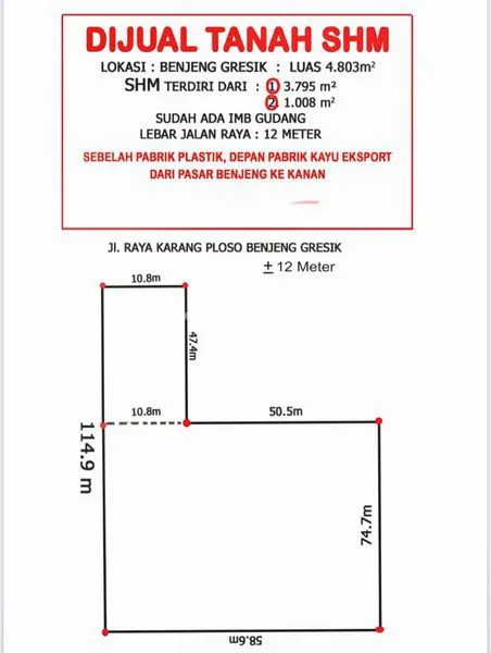 image TANAH INDUSTRI KOMERSIAL, SHM-BENJENG, GRESIK (2)