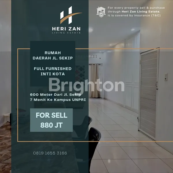image RUMAH FULL FURNISHED. DAERAH JL. SEKIP. INTI KOTA. 600 METER DARI JL. SEKIP. 7 MENIT KE KAMPUS UNPRI (1)