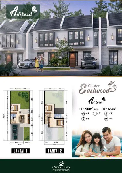 image RUMAH CLUSTER EASTWOOD 2 LANTAI, SHM, SIAP HUNI DI CITRALAND (4)