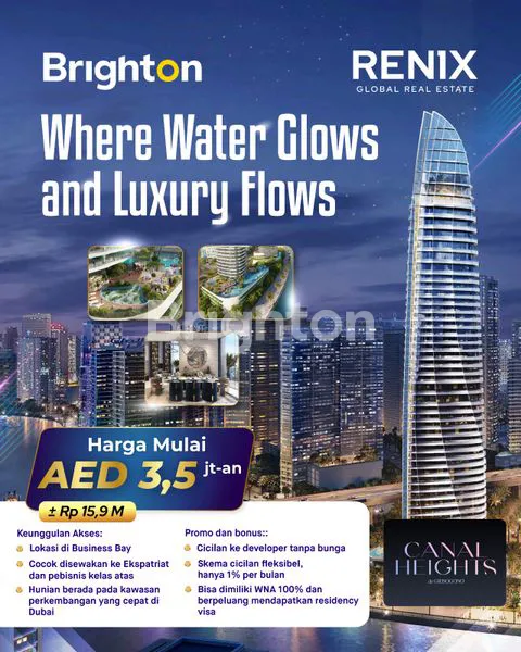 CANAL HEIGHTS DUBAI: APARTEMEN MEWAH TEPI KANAL DENGAN INTERIOR DE GRISOGONO