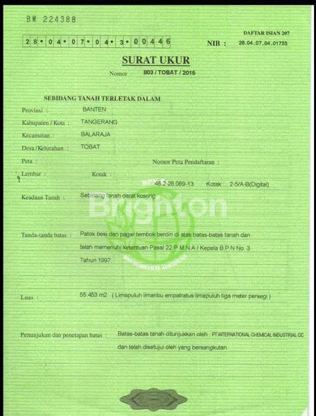 image TANAH INDUSTRI 5,5 HA DI BALARAJA DEKAT TOL, HGB SIAP BANGUN (3)