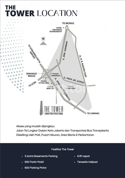 image DISEWA OFFICE SPACE UNFURNISHED LANTAI 37 DI THE TOWER GATOR SUBROTO (5)