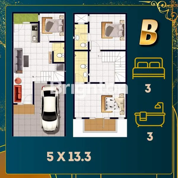 image NEW AMERICAN STYLE HOUSE BARU FREE FURNISH DEKAT RAYA MERR GION MARKET AREA KOMERSIAL KAMPUS UPN VETERAN (2)