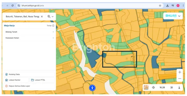 image TANAH 87 ARE DI BATURITI, BONUS SUNGAI, VIEW SAWAH, 15 MENIT KE JATILUWIH (8)
