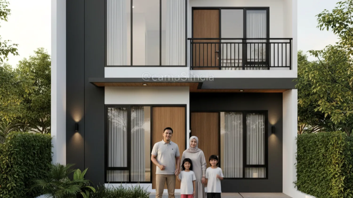 model rumah 2 lantai sederhana desain biaya H3