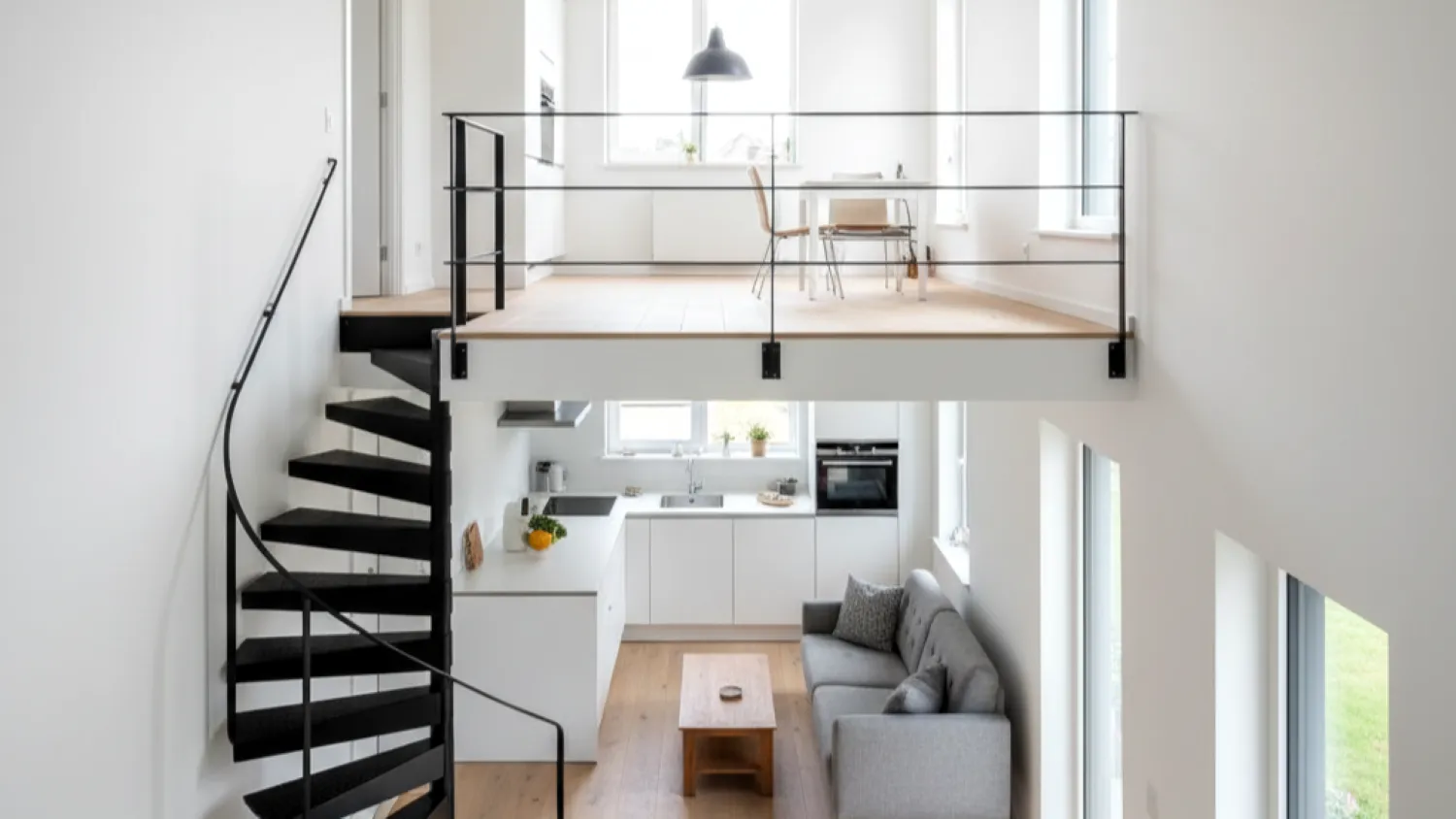 contoh rumah type 21 2 lantai mezanine split level