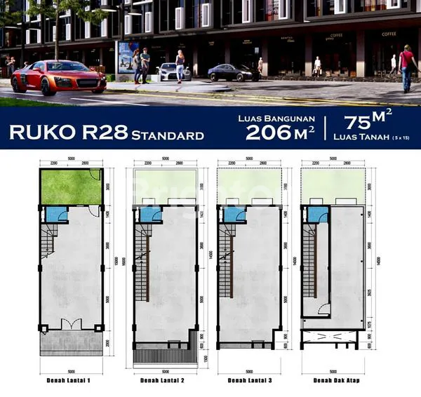 image DIJUAL RUKO CITRALAND GAMACITY RUKO R 28 JL. ORCHARD AVENUE LEBAR 5 METER (7)