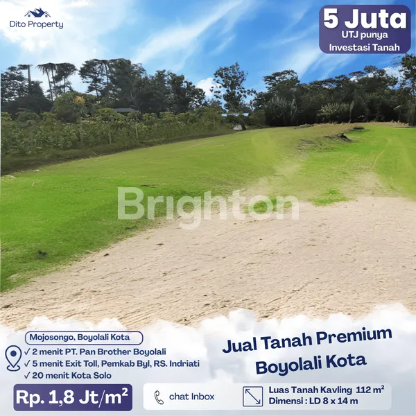 image INVESTASI TIMELESS. JUAL TANAH KAVLING PREMIUM, BERLOKASI DI KOTA BOYOLALI, 5 MENIT GERBANG EXIT TOLL (1)