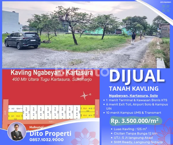 image JUAL TANAH KAVLING STRATEGIS PREMIUM, BERLOKASI DI NGABEYAN, KARTASURA, SOLO BARAT (1)