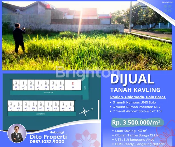 image JUAL TANAH KAVLING STRATEGIS KAMPUS PREMIUM, BERLOKASI DI PAULAN, COLOMADU, SOLO BARAT (1)