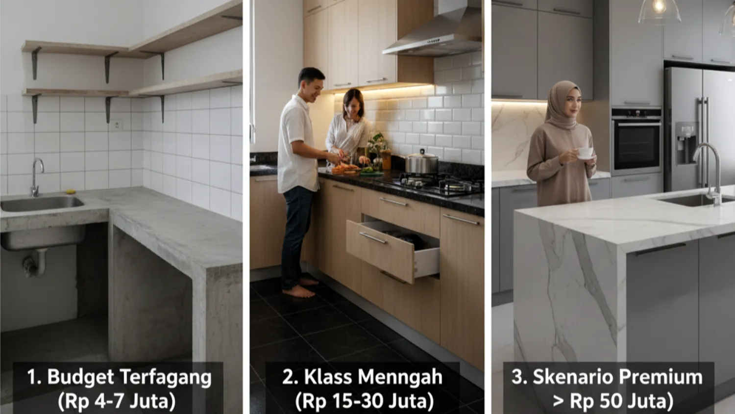harga buat dapur minimalis panduan lengkap 3 rincian estimasi
