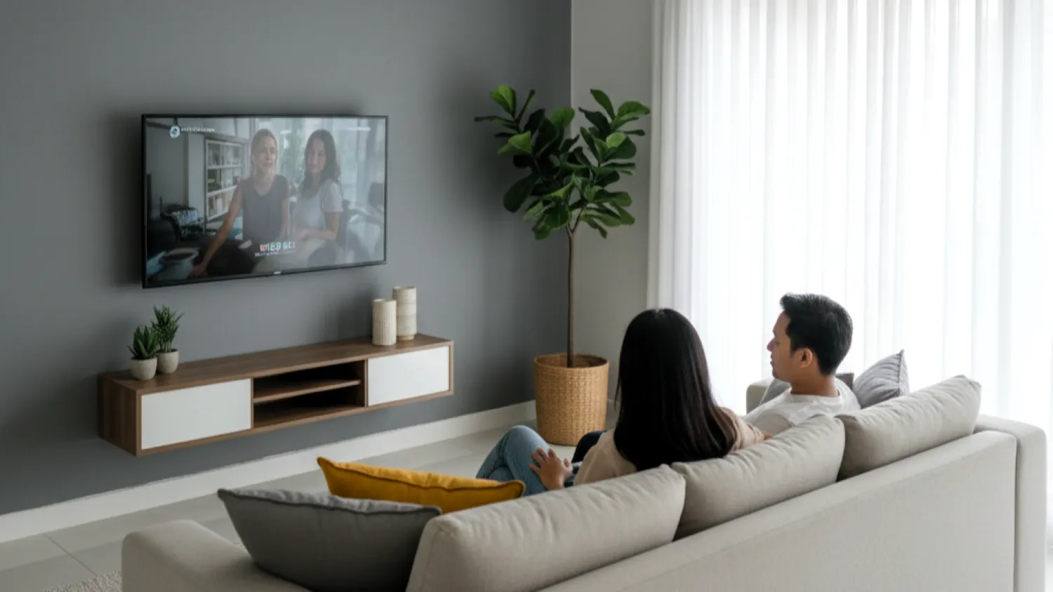 panduan perpaduan warna abu abu interior rumah 12 ruang tamu