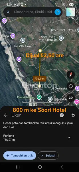 image TANAH DIJUAL 500 M DARI PANTAI DEKAT SOORI HOTEL TABANAN BALI (7)