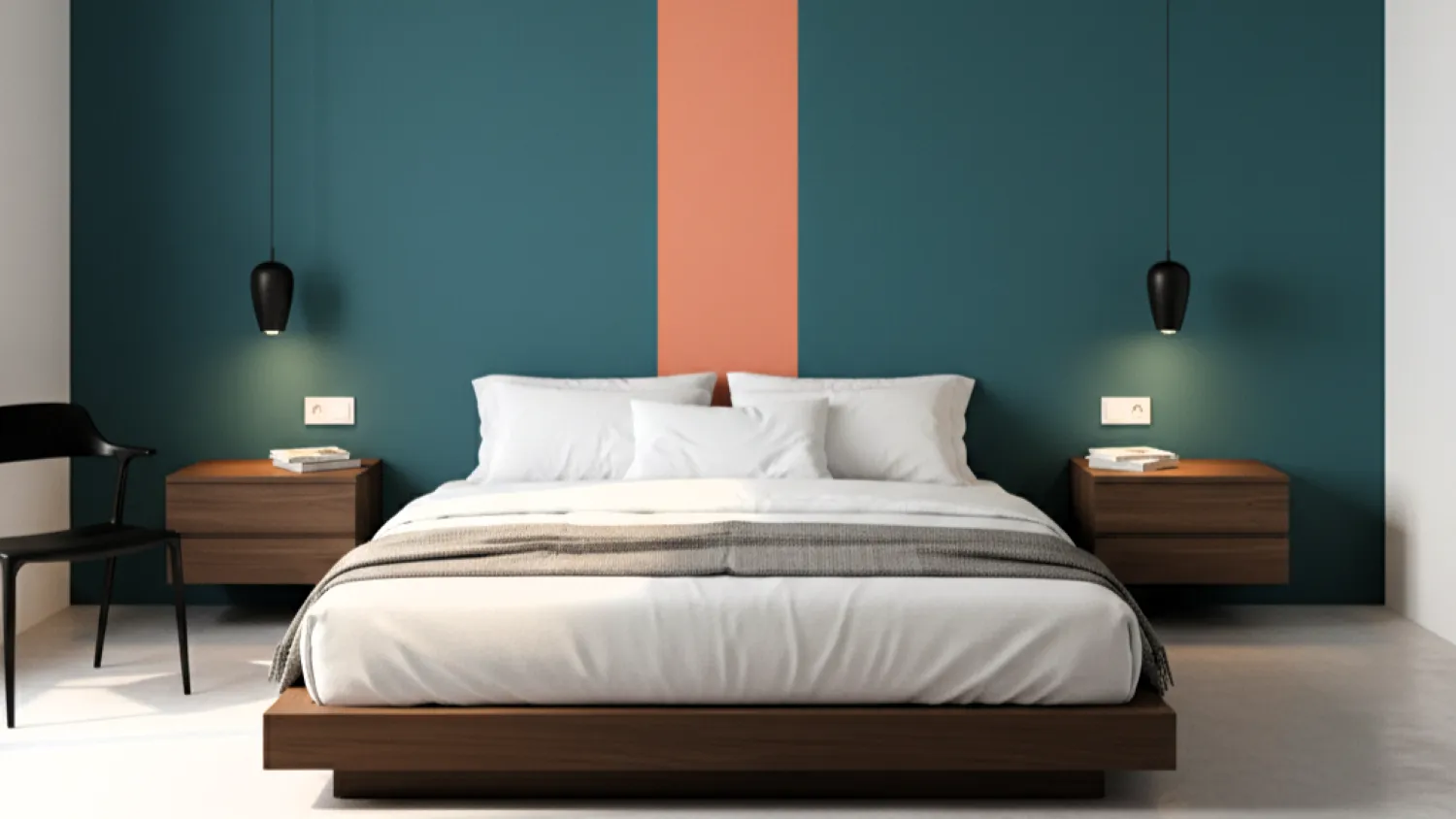 ide cat kamar dua warna aesthetic 6 kombinasi komplementer