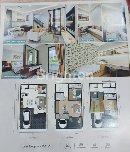image RUMAH 3 LANTAI SIAP HUNI THE  ASTELIA BINTARO HARGA 1,8 M - AN (2)