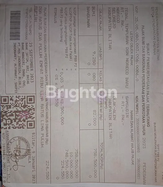 image DIJUAL TANAH MIRING KE TIMUR BONUS KAYU JATI (2)