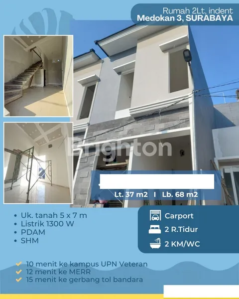 image RUMAH 2 LT INDENT, MINIMALIS CANTIK, MEDOKAN AYU, SURABAYA (1)