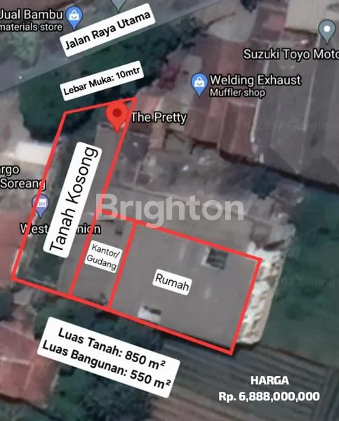 HARGA DIBAWAH HARGA PASAR, ASSET 4 IN ONE DALAM 1 LOKASI STRATEGIS PINGGIR JLN DEKAT PINTU TOL DI KATAPANG BANDUNG SELATAN