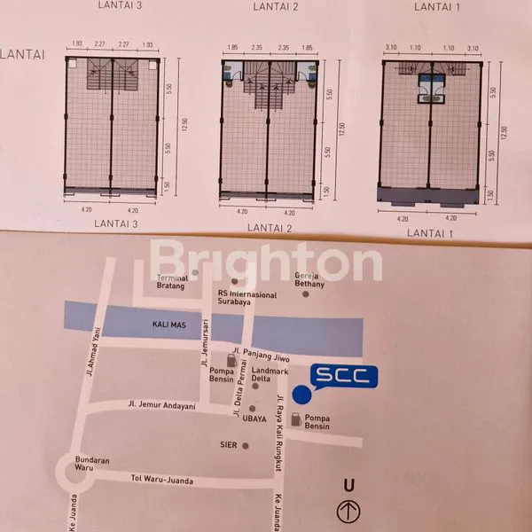 image RUKO STRATEGIS 2 UNIT JEJER JADI SATU DIJUAL CEPAT LOKASI RUNGKUT SAMPING TRANSMART (2)