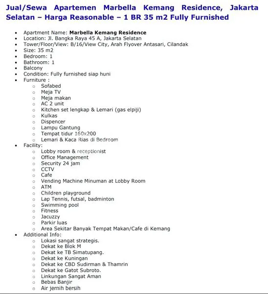 image HOT DEAL !! MARBELLA KEMANG — HUNIAN MEWAH DI JANTUNG JAKARTA SELATAN (8)