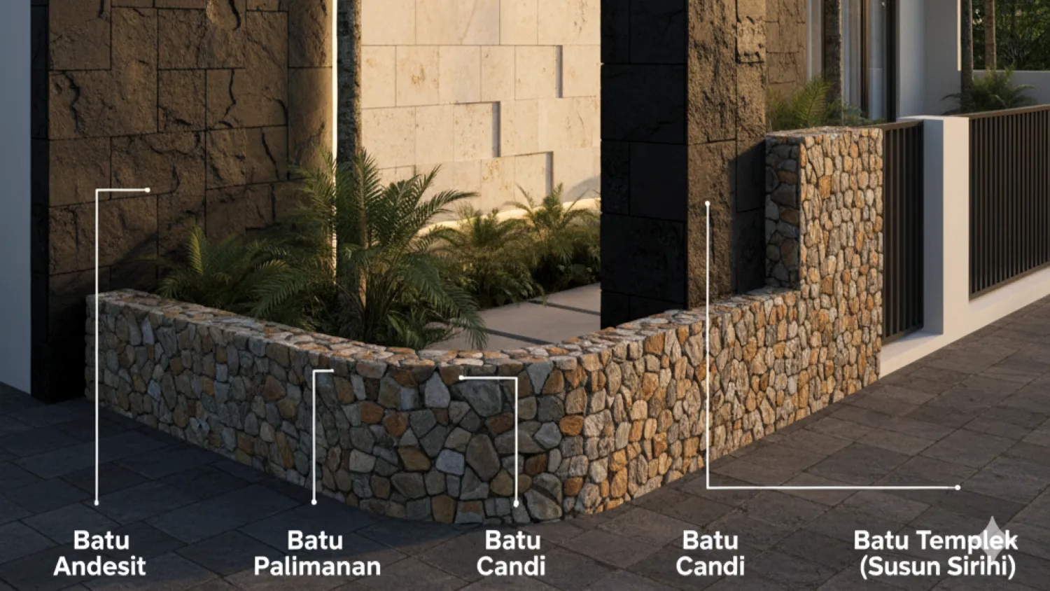 batu alam minimalis desain rumah 3 jenis jenis batu alam