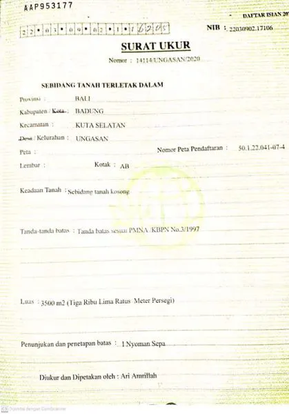 image TANAH DIJUAL – JL. TOYA NING II, UNGASAN (3)