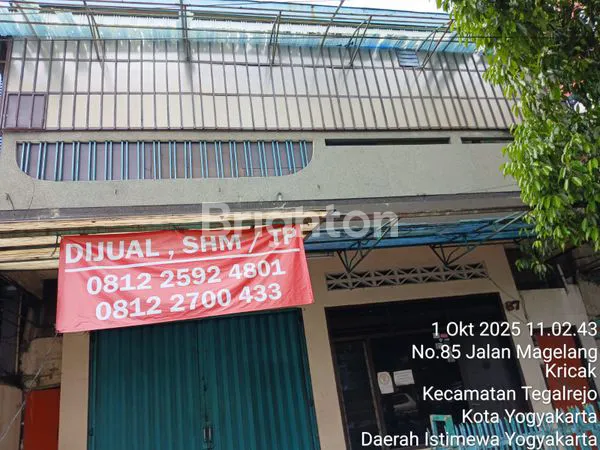 RUKO STRATEGIS JALAN MAGELANG, LT 200M²