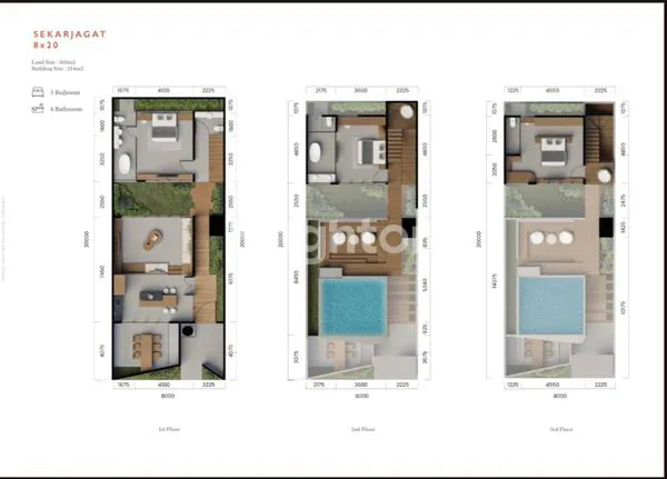 image PREMIUM LOCATION IN SEMINYAK - EXCLUSIVE & LIMITED TROPICAL COMPLEX  VILLA  - 3 STOREY  3 BR (8)