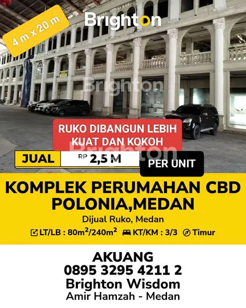 RUMAH TOKO KOKOH DAN MEWAH DI CBD POLONIA MEDAN