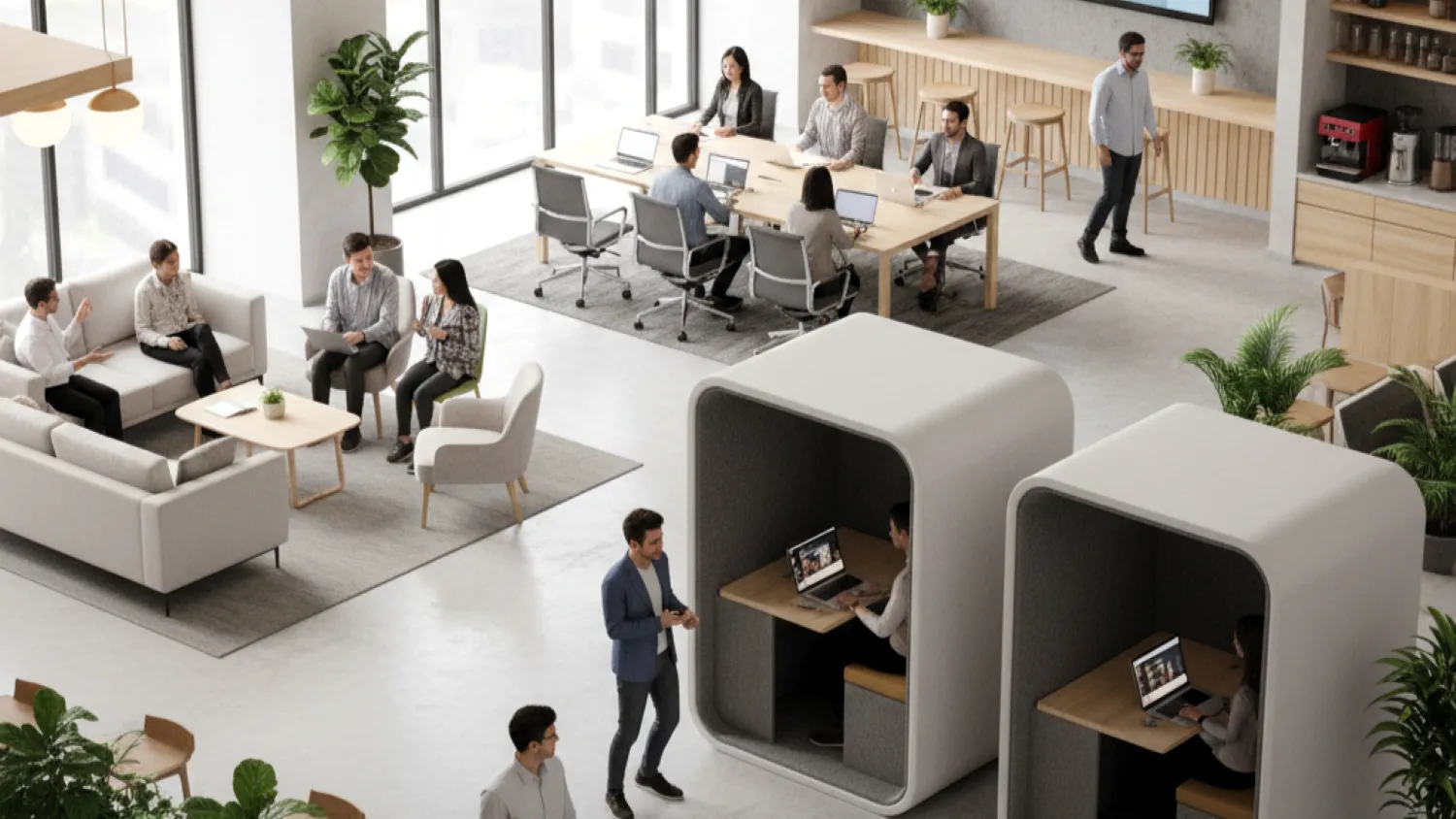 panduan desain tata ruang kantor modern 11 tata ruang hybrid