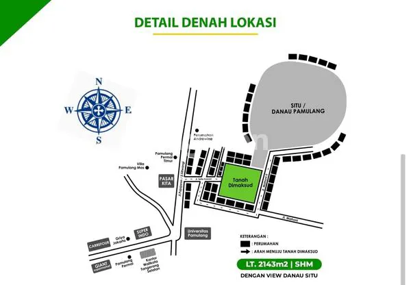 image TANAH STRATEGIS PAMULANG 2143M² DEKAT KAMPUS & RSUP (1)