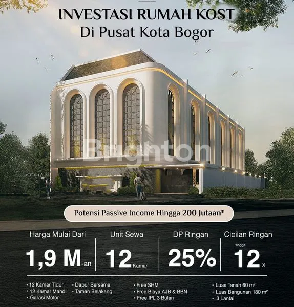 image RUMAH KOST EXCLUSIVE 3 LANTAI DI TENGAH KOTA DEKAT STASIUN KAI BOGOR\N (1)
