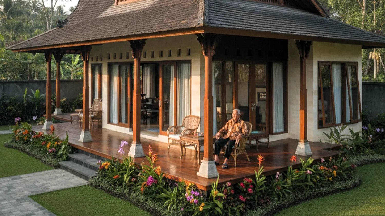 kampung model rumah sederhana inspirasi desain 7 sentuhan etnik