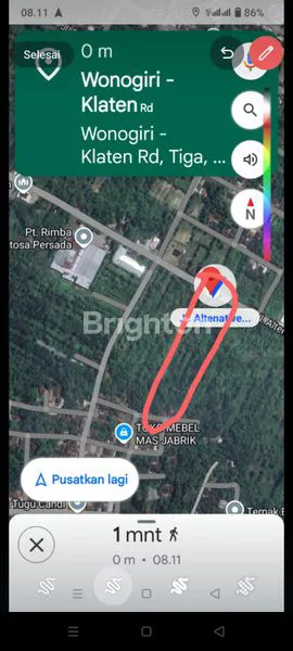 image TANAH LUAS 3332 M² PINGGIR JL. ALTERNATIF TAWANGSARI - BAYAT (2)