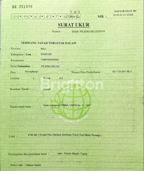 image TANAH DIJUAL DI PEJENG KANGIN LOKASI STRATEGIS LUAS 40 ARE (87A1) (4)