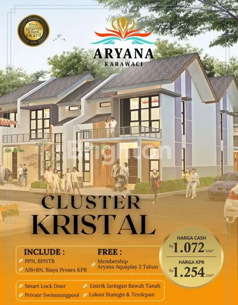 image RUMAH BARU 4 KT DI ARYANA KARAWACI CLUSTER KRISTAL MULAI 1 M-AN ALL IN! SHM, FREE BALIK NAMA, FREE PPN DEKAT LIPPO KARAWACI, GADING SERPONG, DAN TOL, READY SIAP HUNI!! (1)