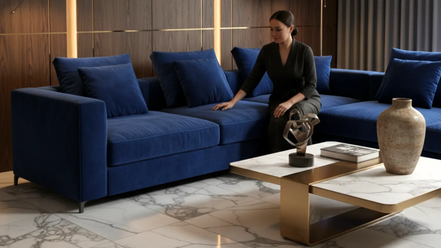 panduan desain ruang tamu mewah dan luas 4 seleksi material premium