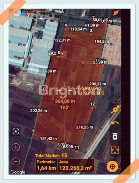 image DIJUAL LAHAN REJOSO GONDANG NGANJUK, (MLORA) COCOK UNTUK INDUSTRI, AKSES KONTAINER (5)