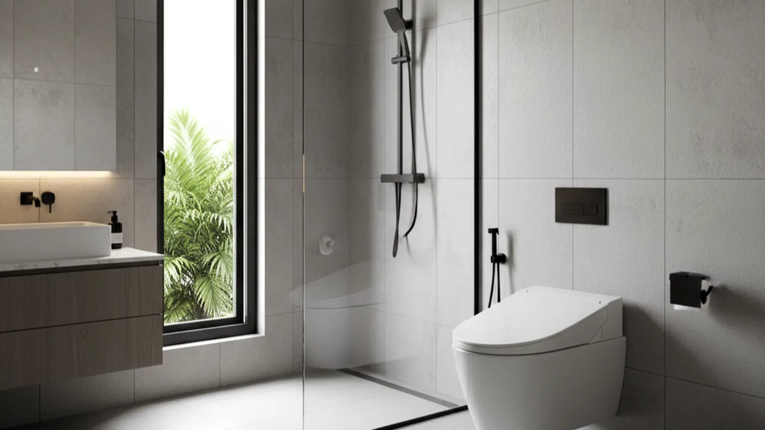 desain kamar mandi dalam kamar minimalis 12 penggunaan sanitary modern