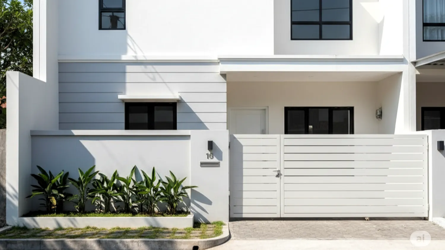 cat rumah exterior minimalis tahan cuaca 5 putih bersih abu abu mutiara