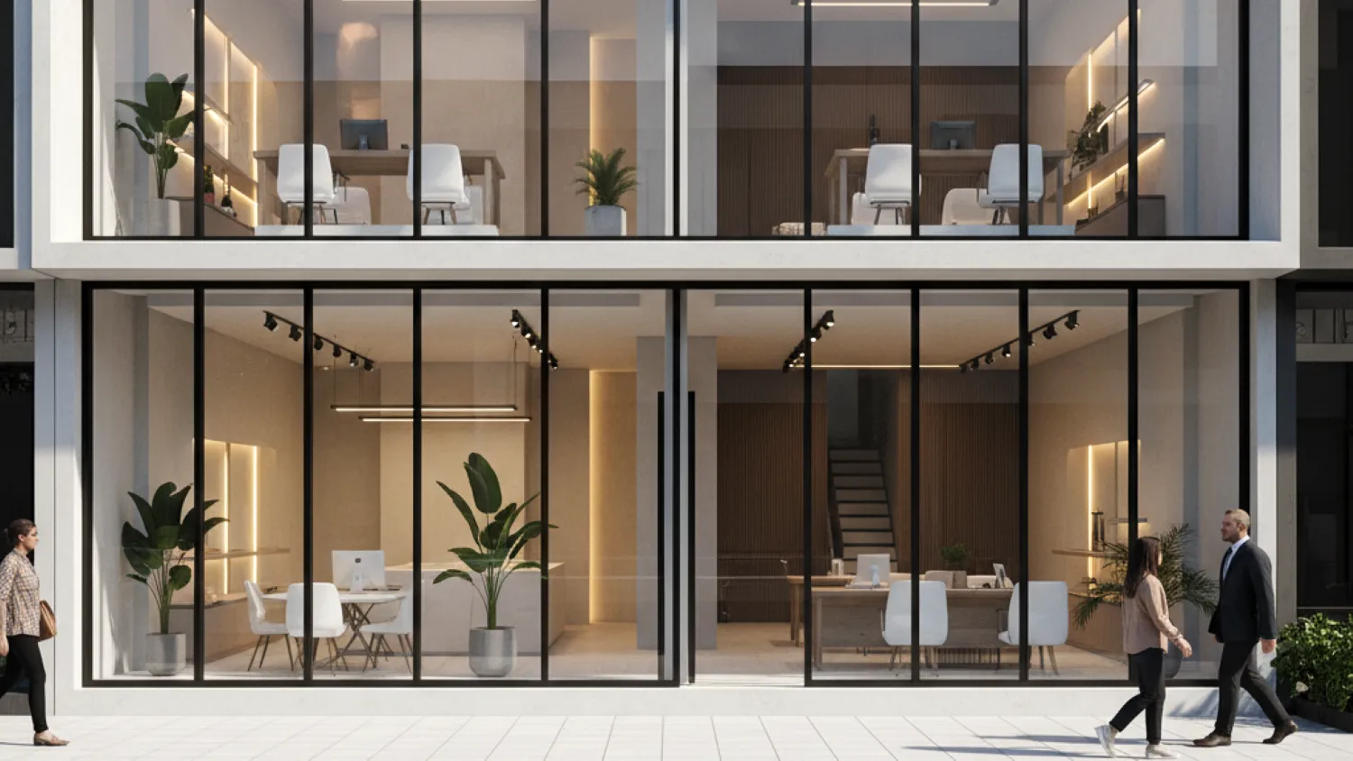 ide desain bangunan ruko 2 lantai minimalis modern 6 ruko minimalis kontemporer