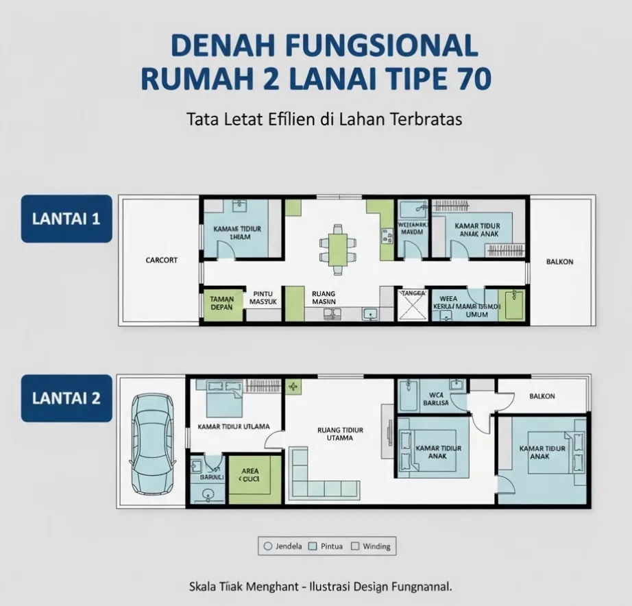 desain rumah 2 lantai 1