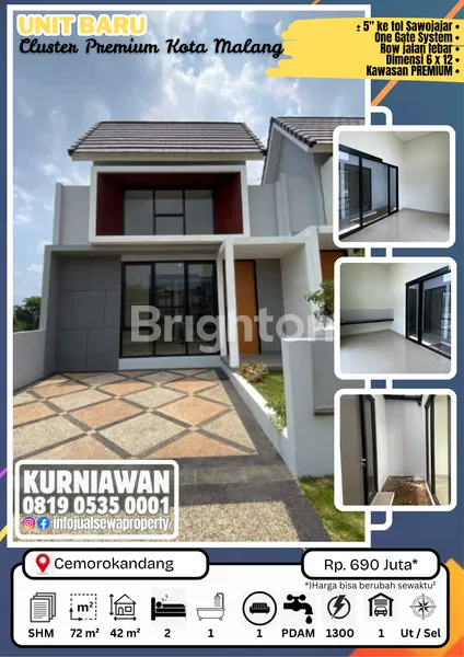 image RUMAH BARU 600 JTAN LOKASI PREMIUM DEKAT TOL SAWOJAJAR (1)