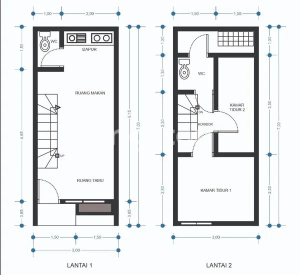 image RUMAH 2LANTAI MINIMALIS 100METER SAJA KE RAYA MULYOSARI (4)