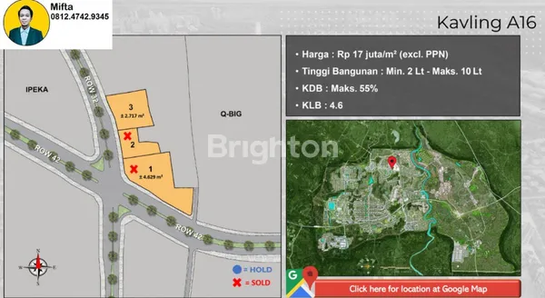 image DIJUAL TANAH KAVLING A16 BSD CITY DEKAT DEKAT IPEKA & QBIG – SISA 1 UNIT, LOKASI PREMIUM  (1)