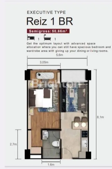 image APARTEMEN VASAKA 1BR SHM, STRATEGIS MEDAN BARAT (5)