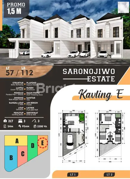 image RUMAH KAVLING E SARONO JIWO SURABAYA 2 LANTAI RANGKA ATAP C STEEL (2)