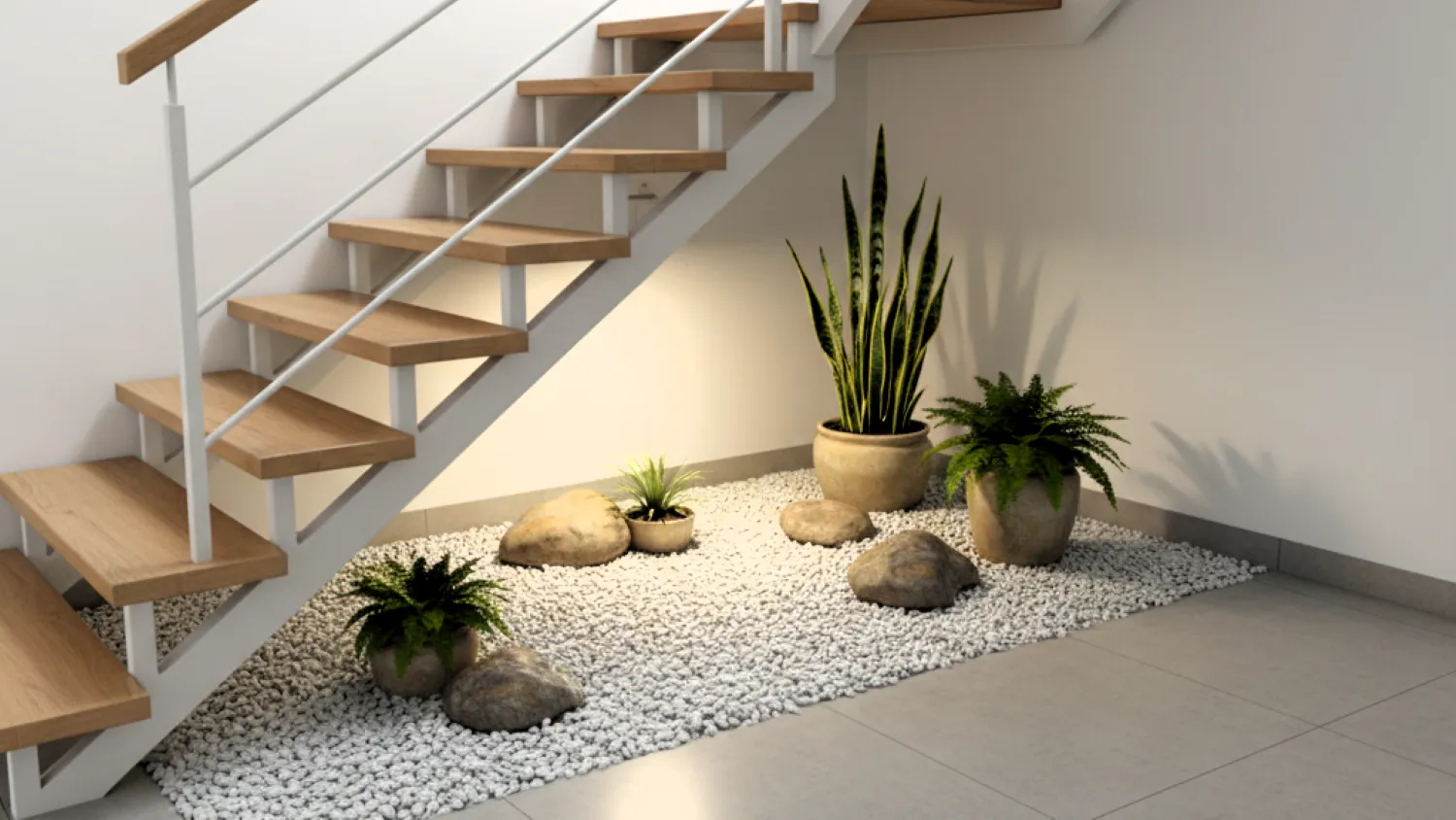 bentuk tangga rumah minimalis hemat ruang 12 integrasi elemen alam